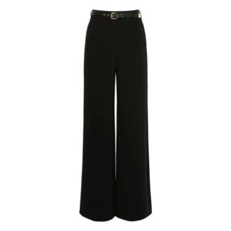 Max Mara Wijde broek - Dames - Broeken - Zwart - Maat: S Zijde