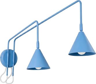 Sollux Lighting Aplique de pared azul claro acero alt. 30 cm