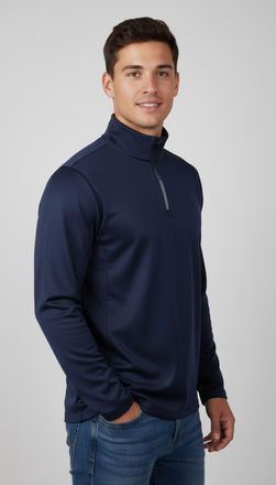 Brunotti Fleecepullover BRUNOTTI Heros Men Fleece, Herren, Gr. 3XL, indigo blau, Obermaterial: 85% Polyester, 15% Elasthan, sportlich, Sweatshirts Fleecepullov