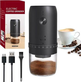 OEM Molinillo De Caf&eacute; El&eacute;ctrico, Molinillo De Granos De Caf&eacute;, Molinillo De Especias, Port&aacute;til, Recargable, 40 Niveles De Molienda Ajustables, Negro