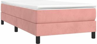 vidaXL Estructura de cama sin colchón terciopelo rosa 90x200 cm Vidaxl