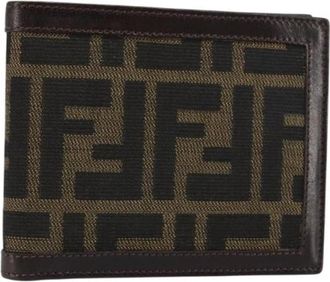 Fendi Pre-owned Canvas Portemonnee - Dames - Vintage Accessoires - Bruin - ONE Size - Vintage