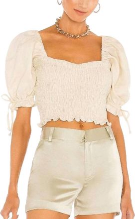 Faithfull The Brand Lisanza Top In Plain Cream