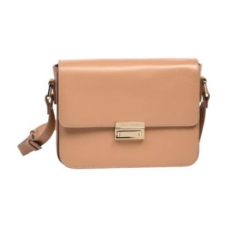 Baldinini Leren Schoudertas - Dames - Tassen - Beige - Maat: ONE Size Leer
