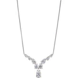 Nadri Shine On Pear Cubic Zirconia Pendant Necklace in Rhodium at Nordstrom Rack