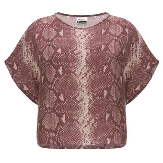 Freddy Maglia ampia con maniche ad aletta stampa reptile