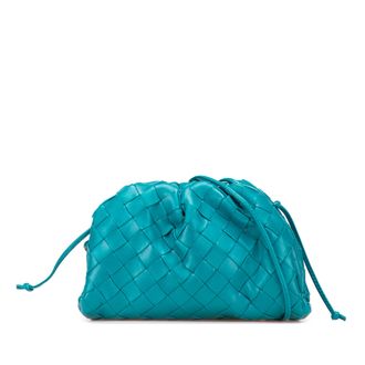 Bottega Veneta Tasje Clutch Gevlochten Leer