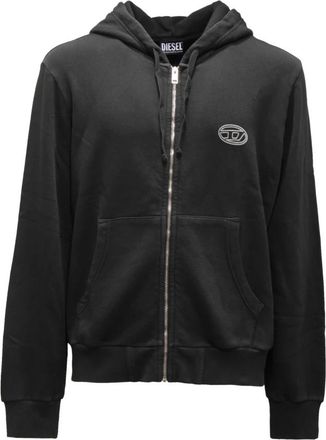 Diesel Hoodies & sweatvesten, Heren, Zwart, M, Katoen, Ginn Hood Zip Sweatshirt
