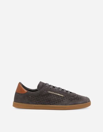 Dolce & Gabbana Suede Saint Tropez Sneakers - Man Sneakers Lilac 41.5