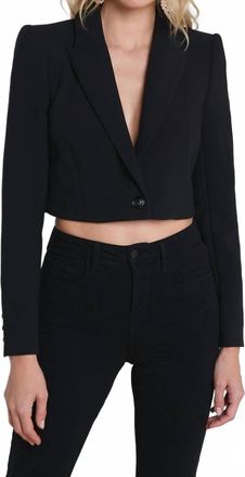 L'agence Cora Detachable Bottom Blazer In Black