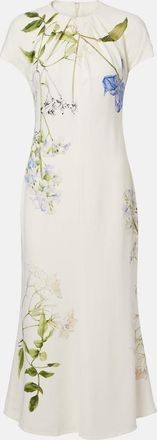 Monique Lhuillier Floral midi dress