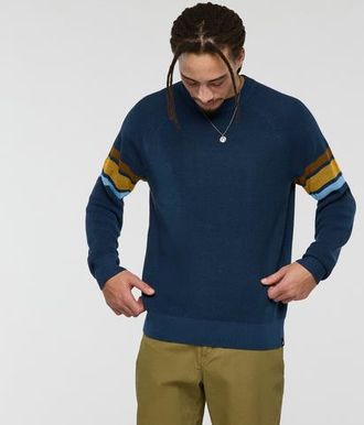 Cotopaxi Libre Waffle Crew Sweater - Mens in Deep Sea at Nordstrom, Size X-Large