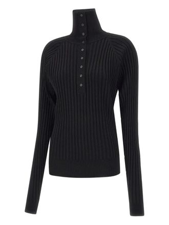 A. Roege Hove ribbed button-down sweater - women - Viscose/Polyester - M - Black