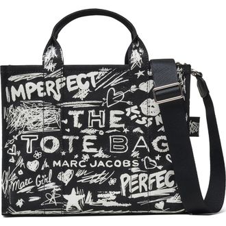 Marc Jacobs The Punk Scribble Medium Canvas Tote Bag in Black Multi at Nordstrom