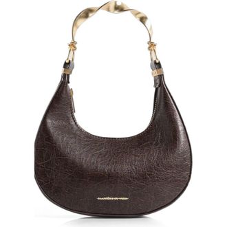 Mani&egrave;re De Voir Sadie Sculpted Leather Crescent Bag in Brown at Nordstrom