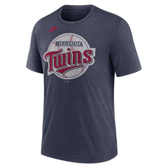 Nike Minnesota Twins Cooperstown Logo Nike Mens MLB T-Shirt in Blue | NJFDEX52MNT-70U