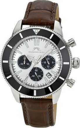 Porsamo Bleu Brandon Chronograph Mesh Strap Watch, 44mm in Brown/silver at Nordstrom Rack