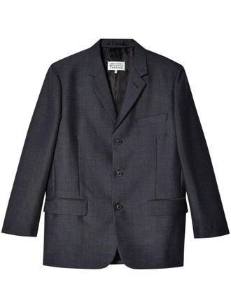 Maison Margiela Blazer con dettaglio cuciture - Grigio