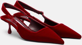 Jimmy Choo London Salones destalonados Amel de terciopelo