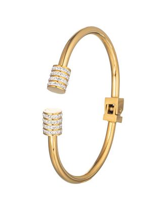 Eyecandy LA The Luxe Collection Titanium CZ Makayla Cuff Bracelet