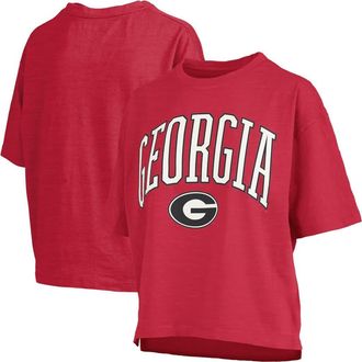 Pressbox Womens Pressbox Red Georgia Bulldogs Nelson Arch Over Logo Waist Length Oversized Slub T-Shirt at Nordstrom, Size X-Large