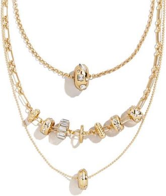 BaubleBar Renee Set of 3 Charm Necklaces in Gold at Nordstrom