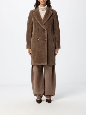 Max Mara S Max Mara Knee-Length Double-Breasted Coat in Wool and Alpaca Blend