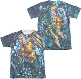 Gildan Justice League of America Trident (Front/Back Print) Adult Poly/Cotton Short Sleeve Tee / T-Shirt