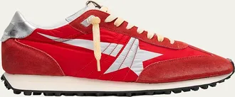 Golden Goose Mens Running Marathon Nylon and Suede Sneakers