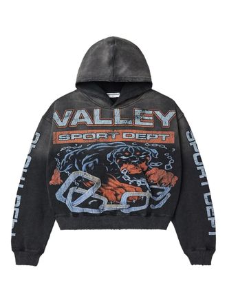 Vale dog graphic hoodie - men - Fabric - L - Black
