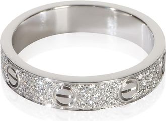 Cartier Pre-Owned Cartier White Gold Diamond Small Model Love Ring
