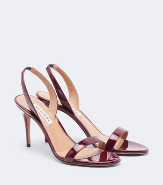 Aquazzura So Nude patent leather slingback sandals