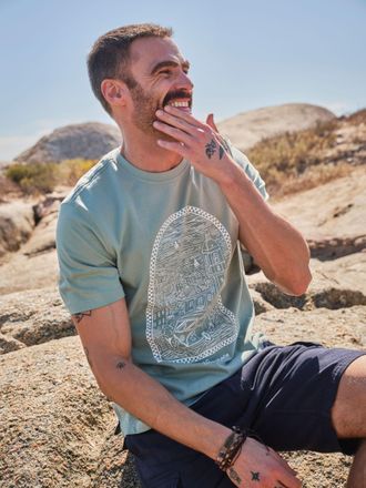 Fat Face FatFace Light Blue VW Frame Graphic Tshirt