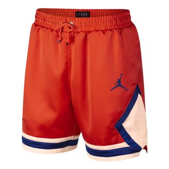 Nike Jordan Mens Air Jordan Basketball Colorblock Logo Sports Shorts Red AO2820-891
