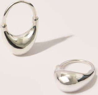 Otiumberg Sterling Silver Roscida Drop Hoop Earrings at Nordstrom