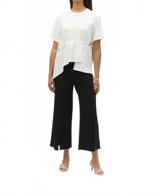 Joseph Ribkoff Jersey Bungee Top In White