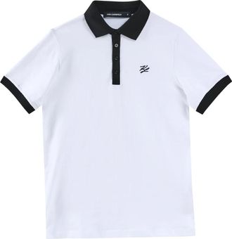 Karl Lagerfeld Polo Monogram - Heren - T-shirts - Wit - 2XL - Katoen - Tops