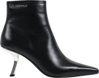 Karl Lagerfeld Karmel Enkellaarsjes - Dames - Schoenen - Zwart - Maat: 40 EU Leer