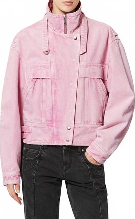Isabel Marant Joseline Zip Up Jacket In Pink