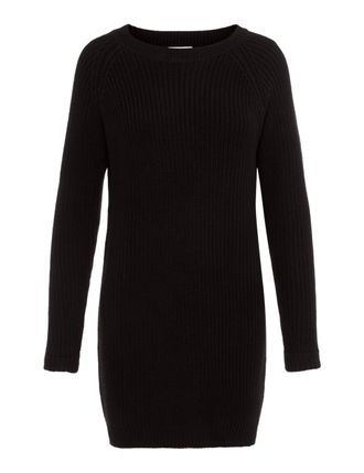 Noisy May Noisy May Womens NMSIESTA L/S O-Neck Knit Dress NOOS Dress, Black/, XL
