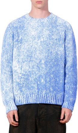 Pleasures Acid Wash Oversize Sweater in Blue at Nordstrom, Size Xx-Large