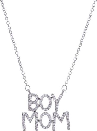 Adornia Adornia Cz Boy Mom Pendant Necklace