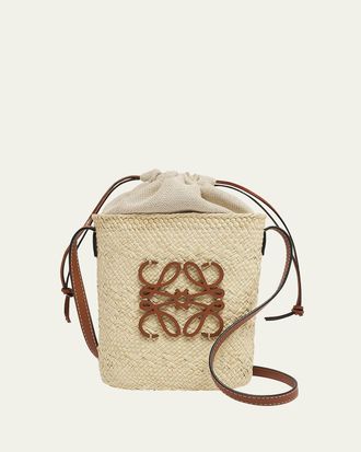 Loewe x Paulas Ibiza Anagram Pocket Crossbody Bag in Iraca Palm