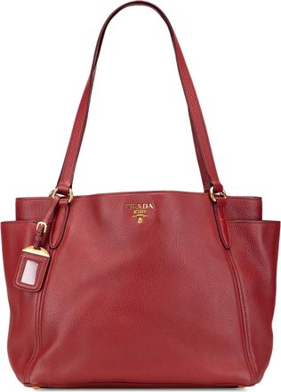 Prada Pre-owned Womens Leather Tote Bag - Brown - One Size