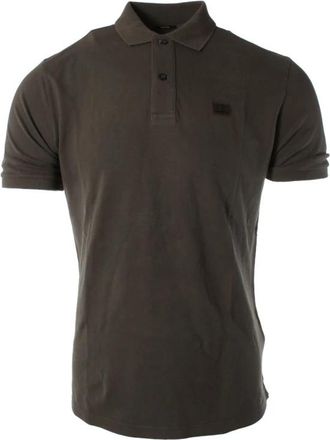 C.P. Company Bruine Polo Shirt 100% Katoen - Heren - Polos - Bruin - S - Katoen - Tops