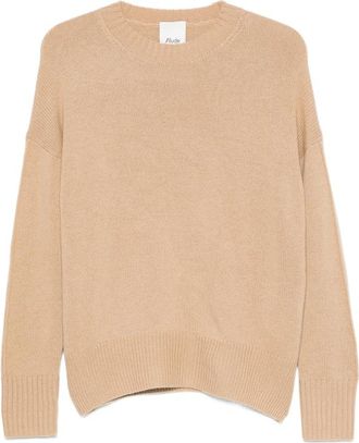 Allude Ribbed-knit Crew-neck Sweater