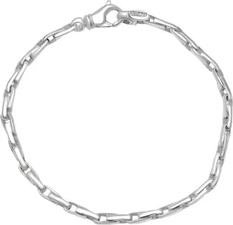 Pompeii3 Mens 14k Gold (15gram) or Platinum (24gram) 3.5mm Link Bracelet 8.5