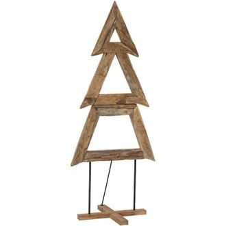 vidaXL &Aacute;rbol De Navidad Marr&oacute;n 181 Cm Madera De Teca Maciza Vidaxl