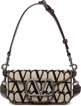 Valentino Garavani mini Loc&ograve; Toile Iconographe shoulder bag - men - Cotton/Polyester/Viscose/Lambskin/Metal/Goat Skin - OS - Neutrals