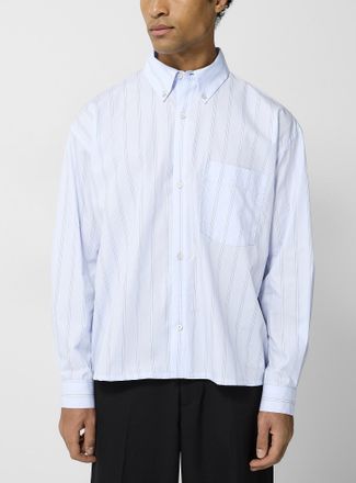 Won Hundred Mens Maza pyjama stripes shirt